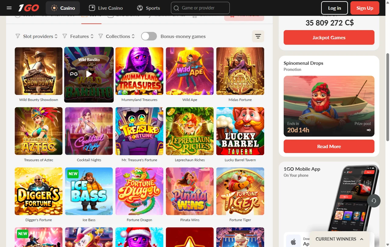 1Go Casino welcome offers and bonus terms for new accounts