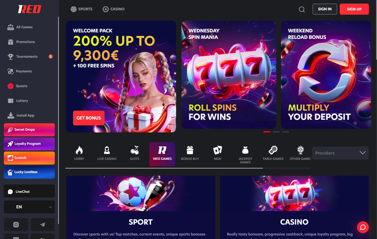1Red Casino review for India players with balanced editorial analysis