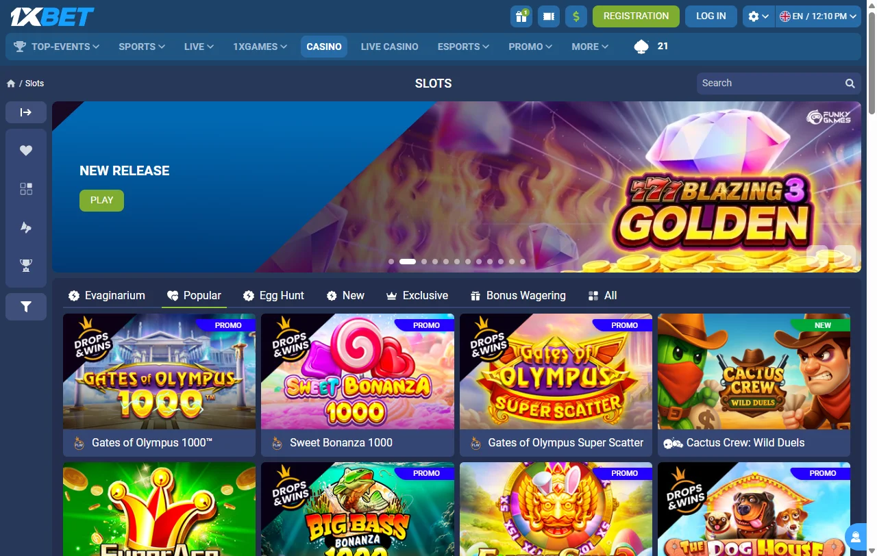 1xBet Casino slots, live tables and entertainment options overview