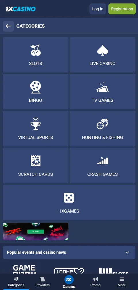 1xCasino payment methods for deposits and withdrawals in INR