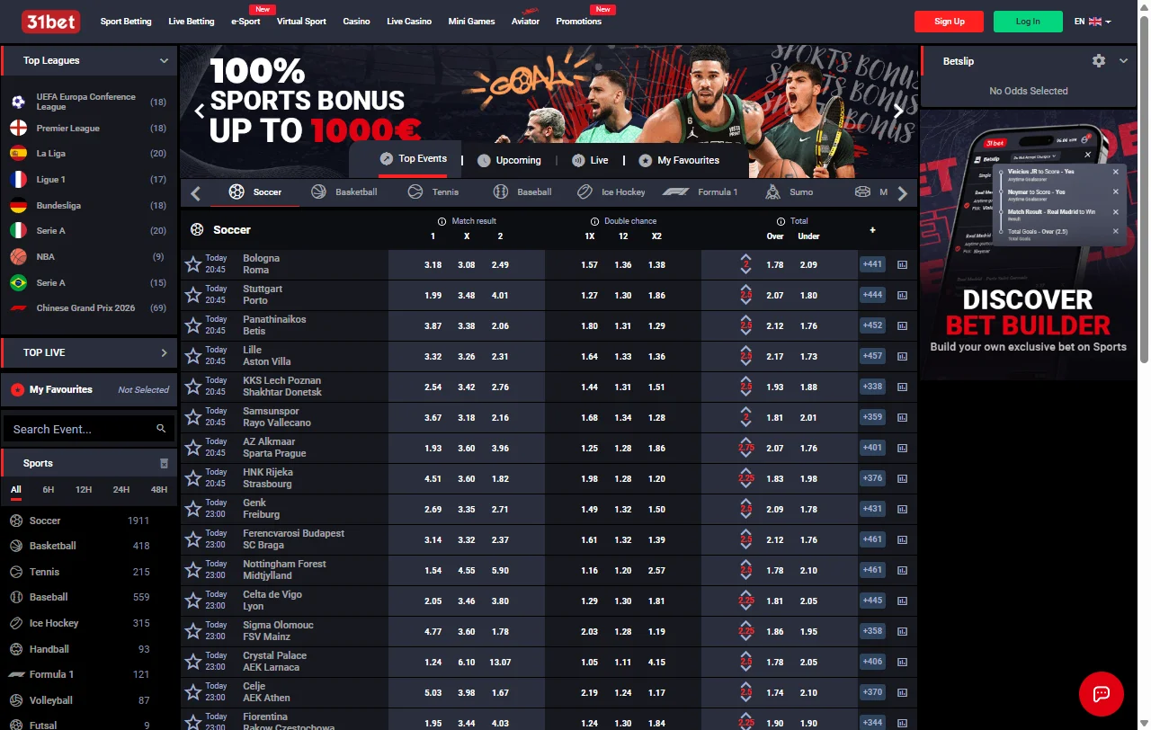 31bet Casino complete review for India players