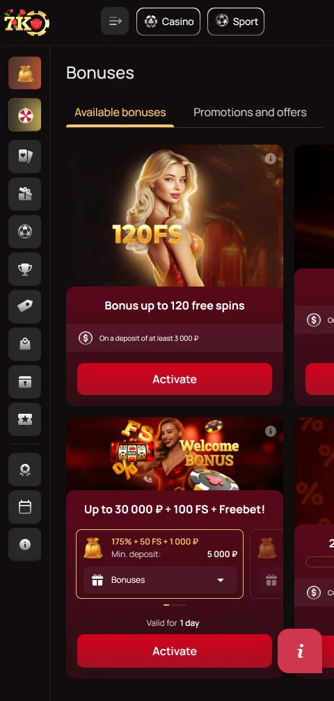7k Casino deposits, withdrawals and payment methods summary