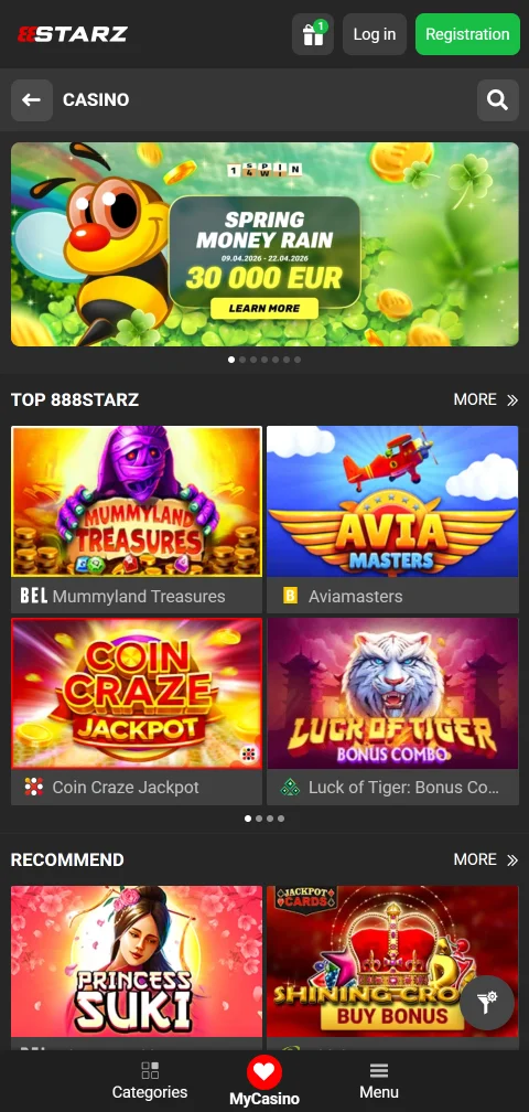 888Starz Casino mobile access and smartphone-friendly gaming experience