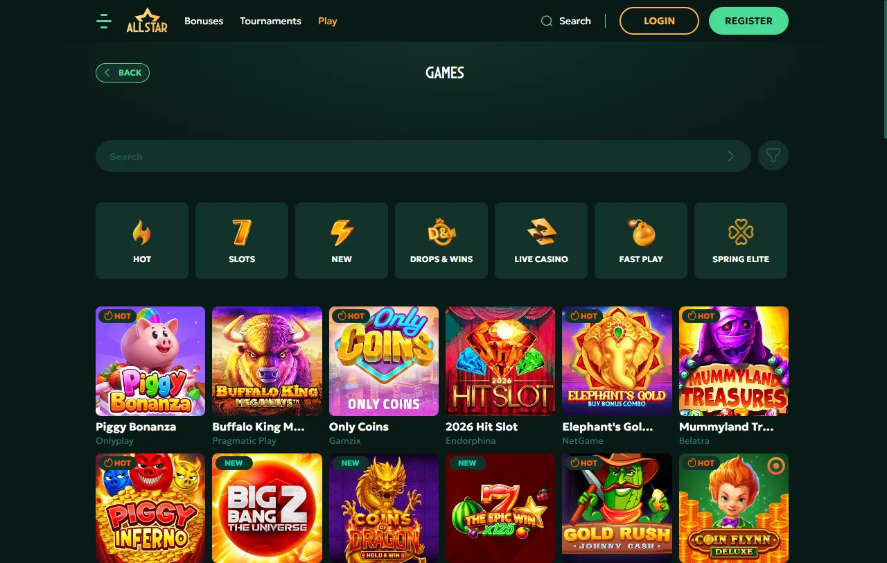 AllStar Casino bonuses, welcome offer terms and recurring rewards overview