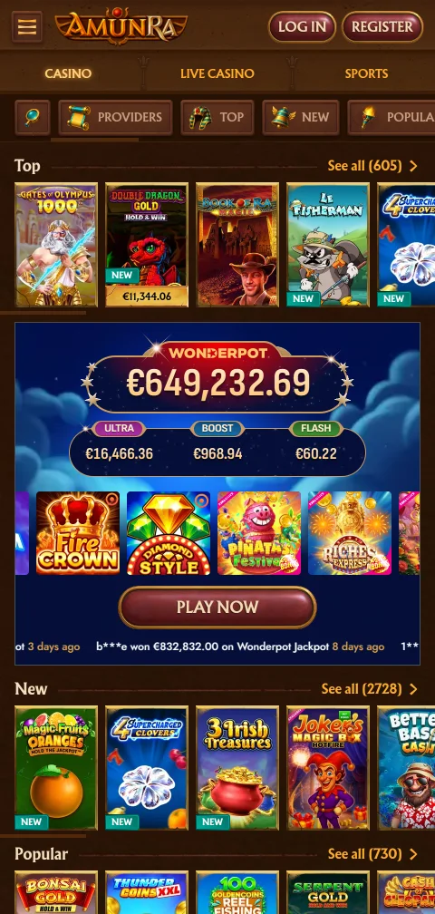 AmunRa Casino licence, security and player protection details