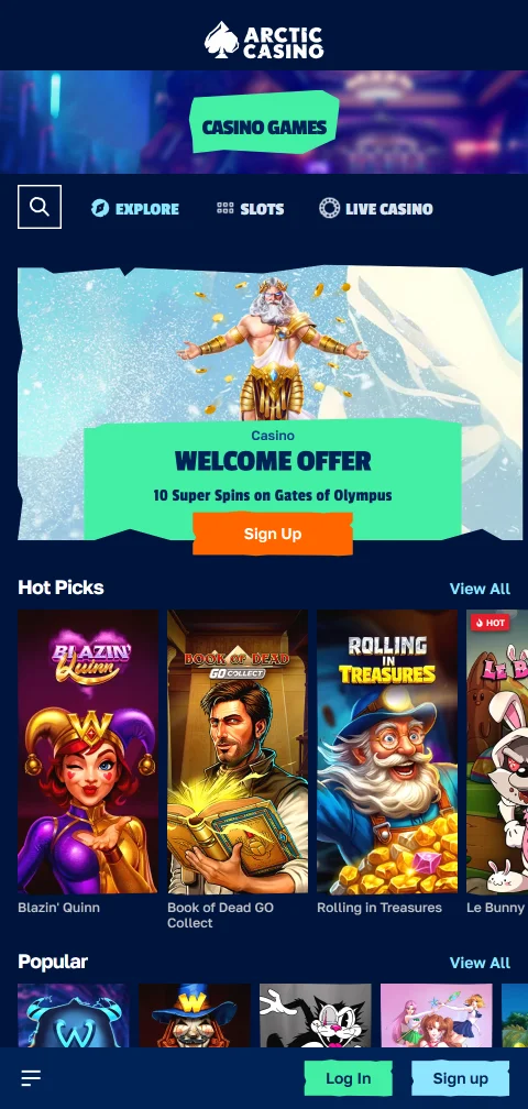 Arctic Casino deposits withdrawals and payment methods summary