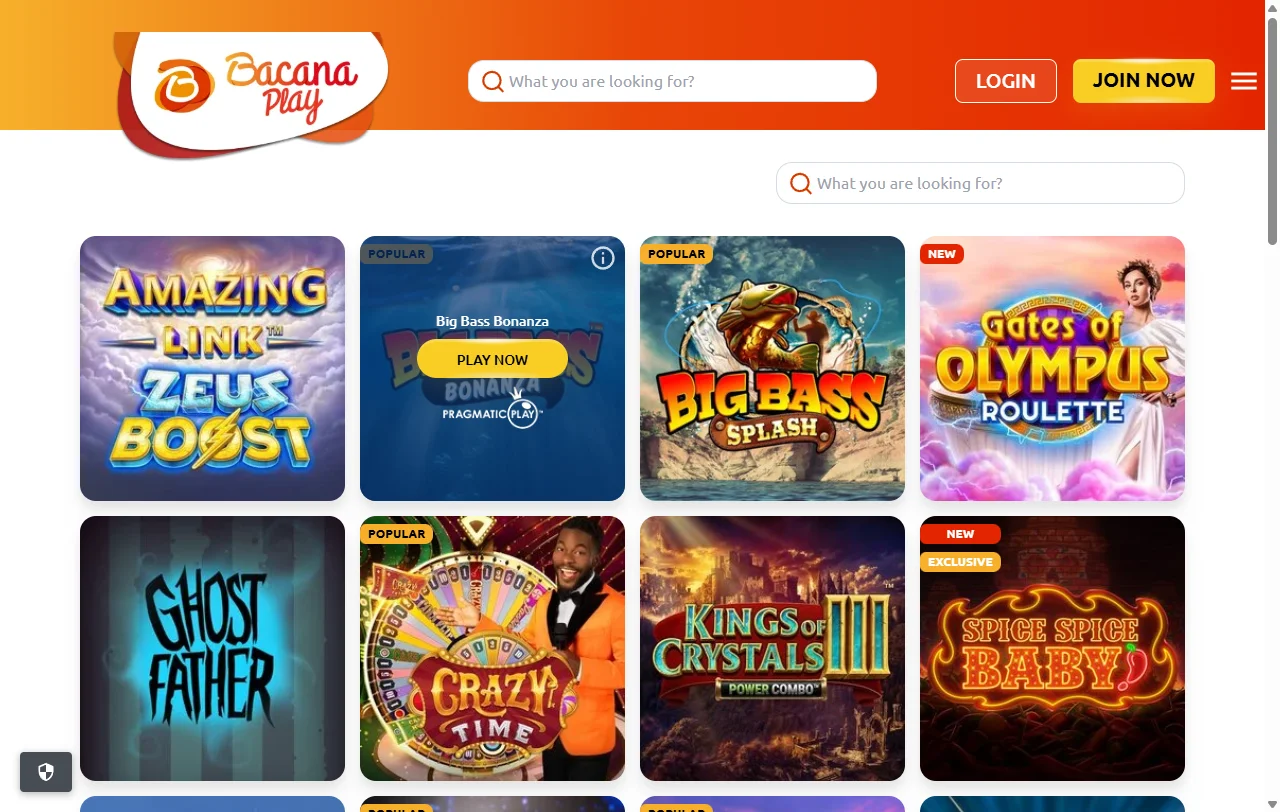 Bacana Play Casino game library and live dealer coverage overview