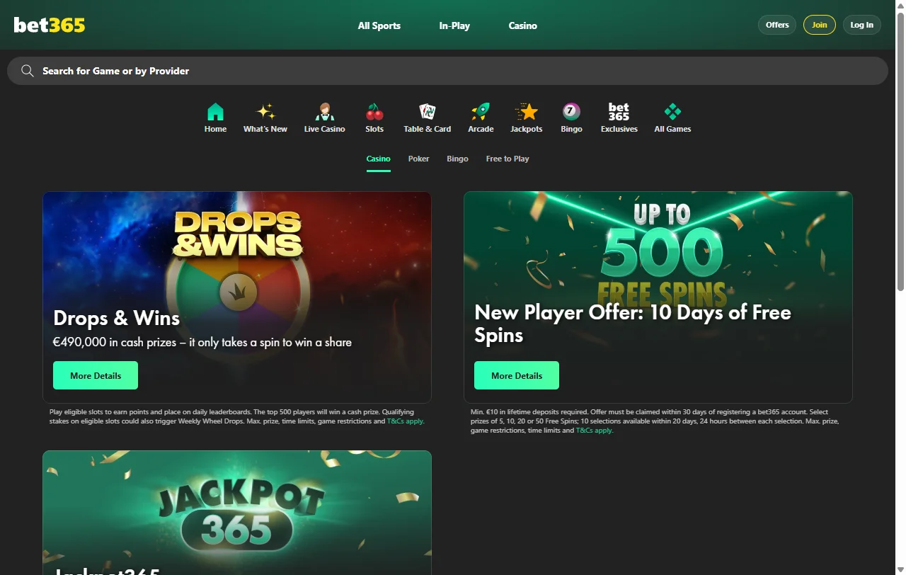 bet365 Casino bonuses, promotions and welcome offer analysis