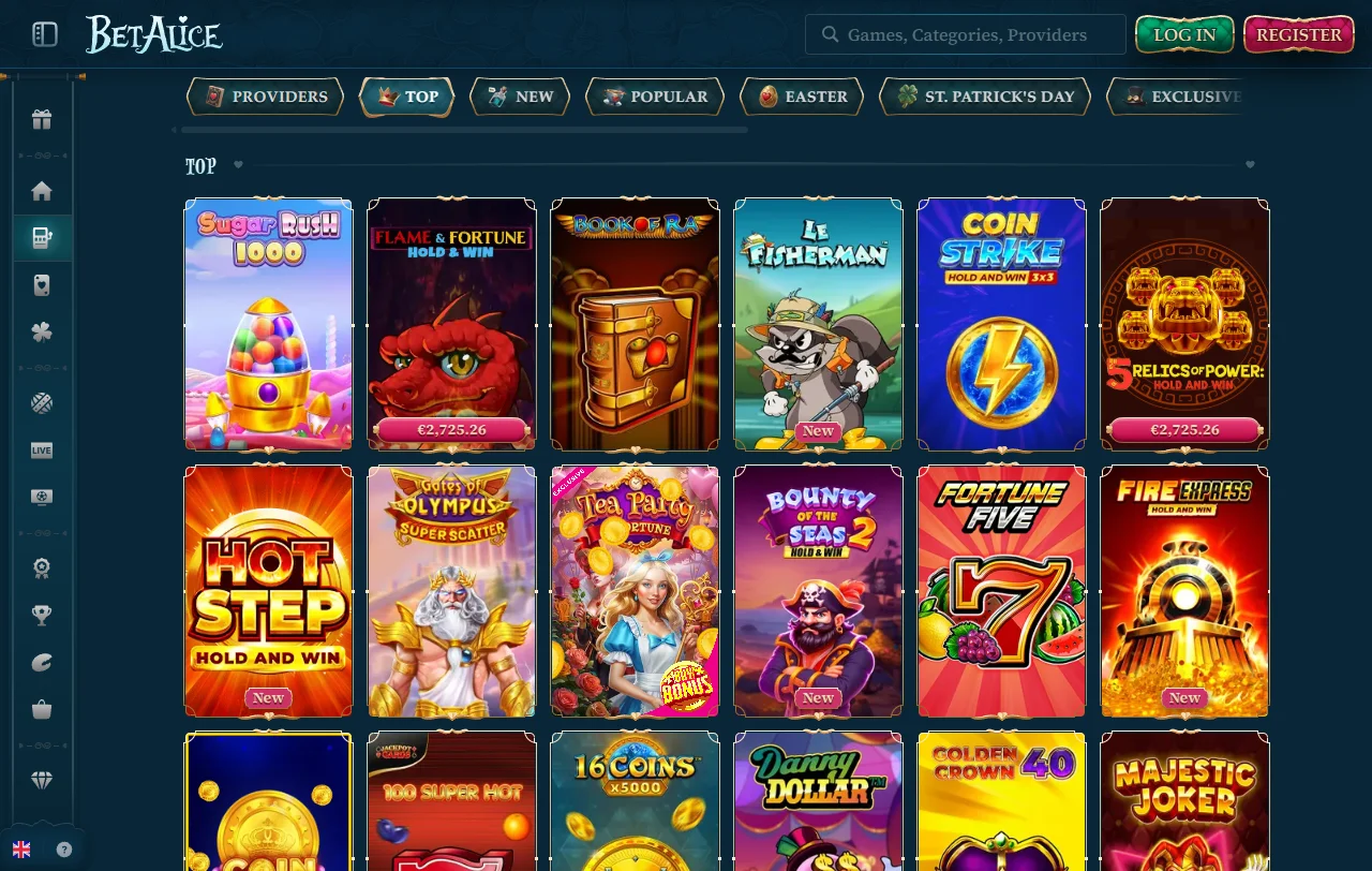 BetAlice Casino bonuses overview with welcome offer and recurring promotions
