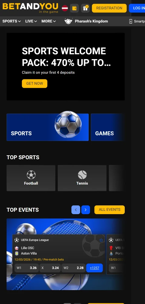 BetAndYou Casino mobile play on smartphones for Indian users