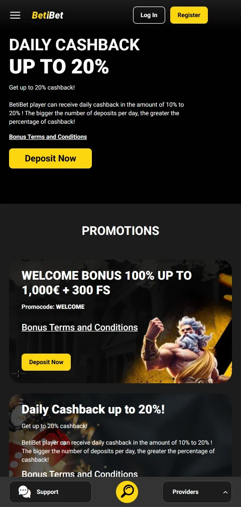 BetiBet Casino deposits withdrawals and payment options summary