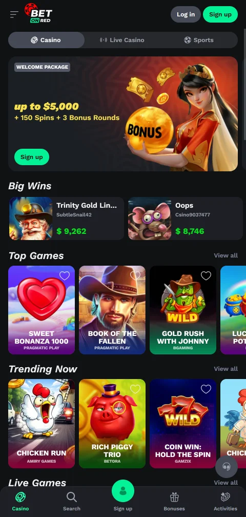 BetOnRed Casino deposits, withdrawals and payment methods for India