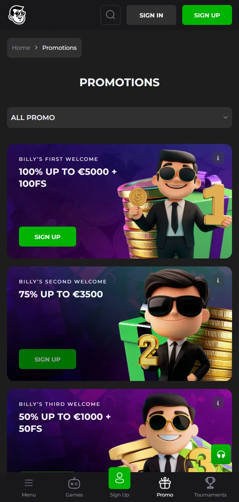 Billy Billion Casino deposits withdrawals and payments
