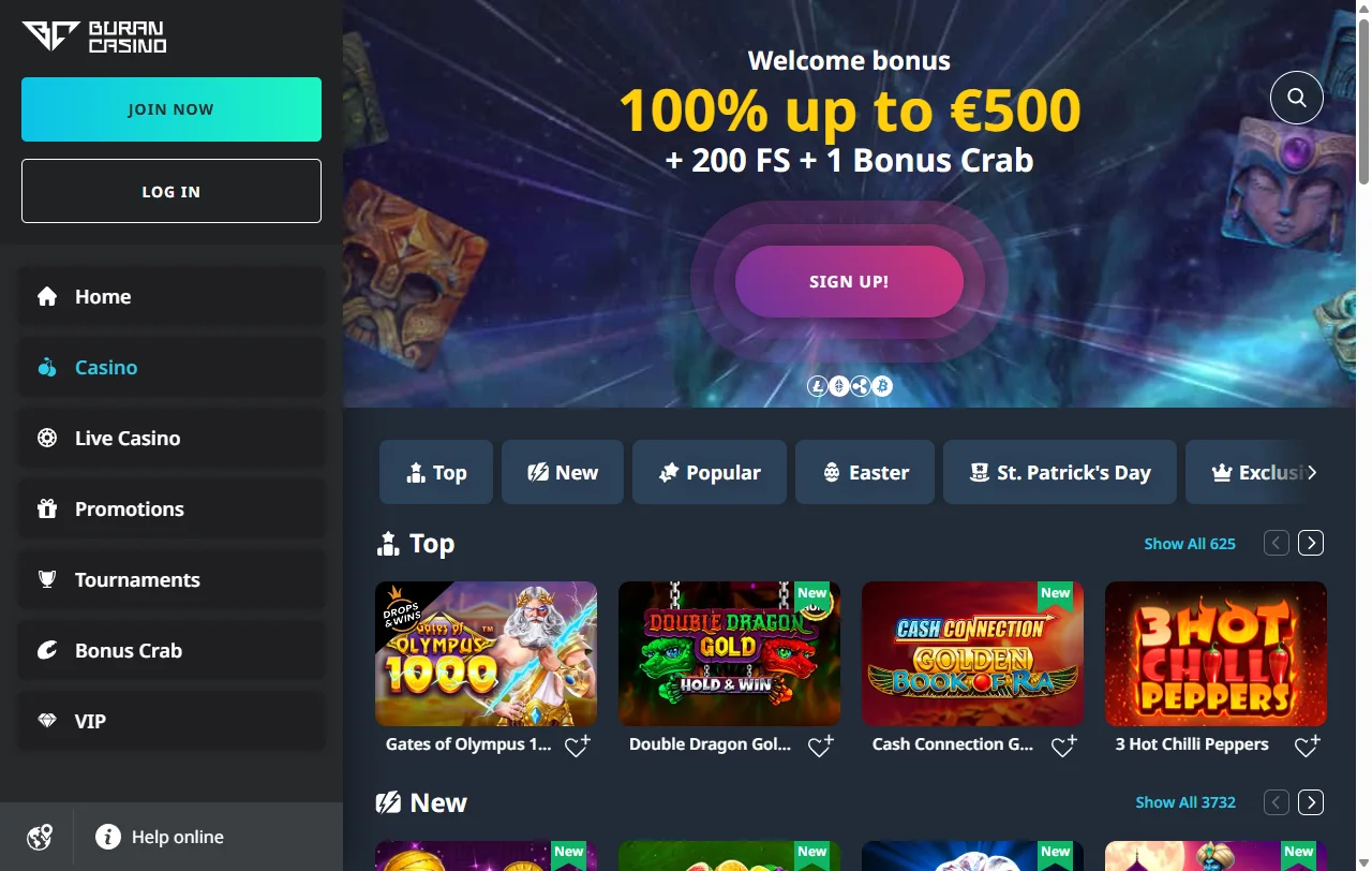 Buran Casino games and providers analysis for informed play