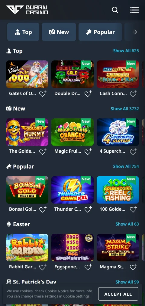 Buran Casino deposits withdrawals and payment methods overview