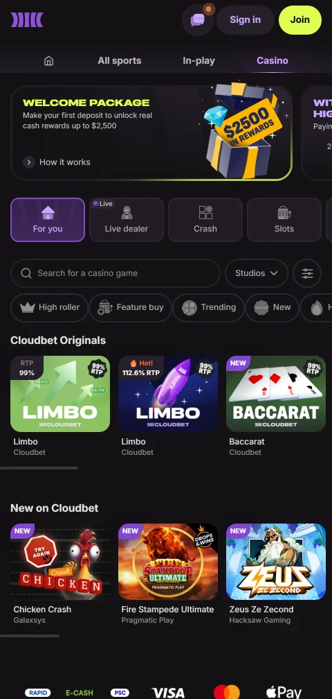 Cloudbet Casino deposits withdrawals and payment methods guide