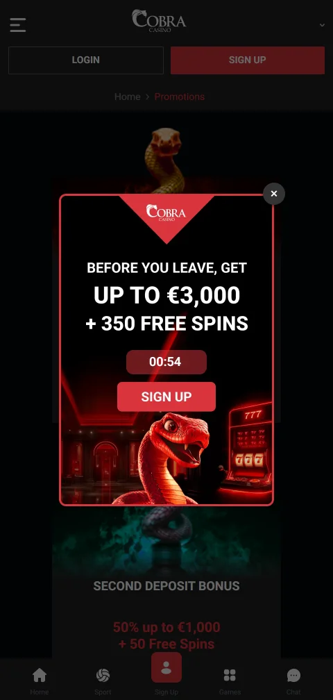 Cobra Casino deposits withdrawals and banking methods summary