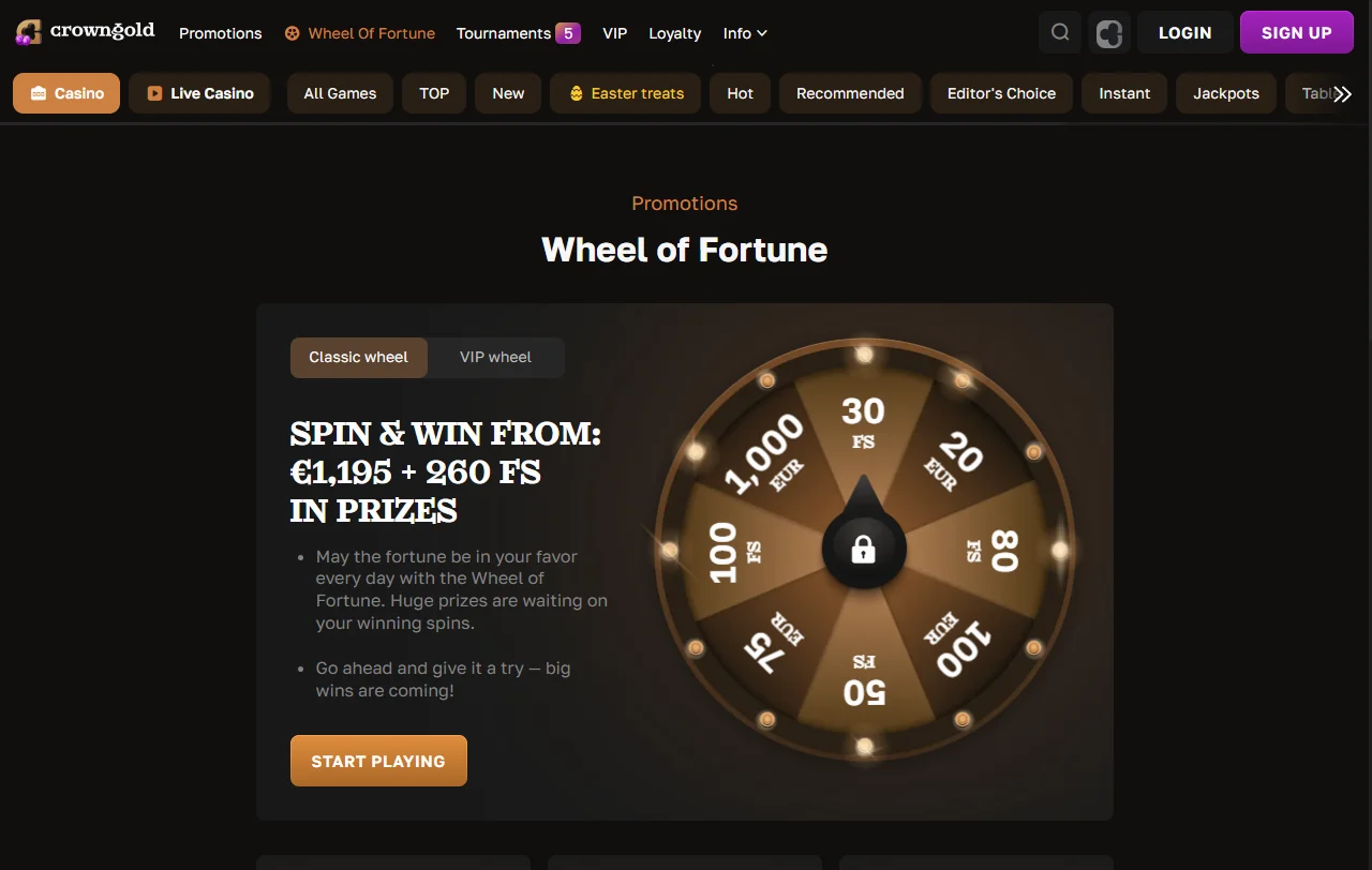 Crowngold Casino bonus terms and promotional structure explained clearly