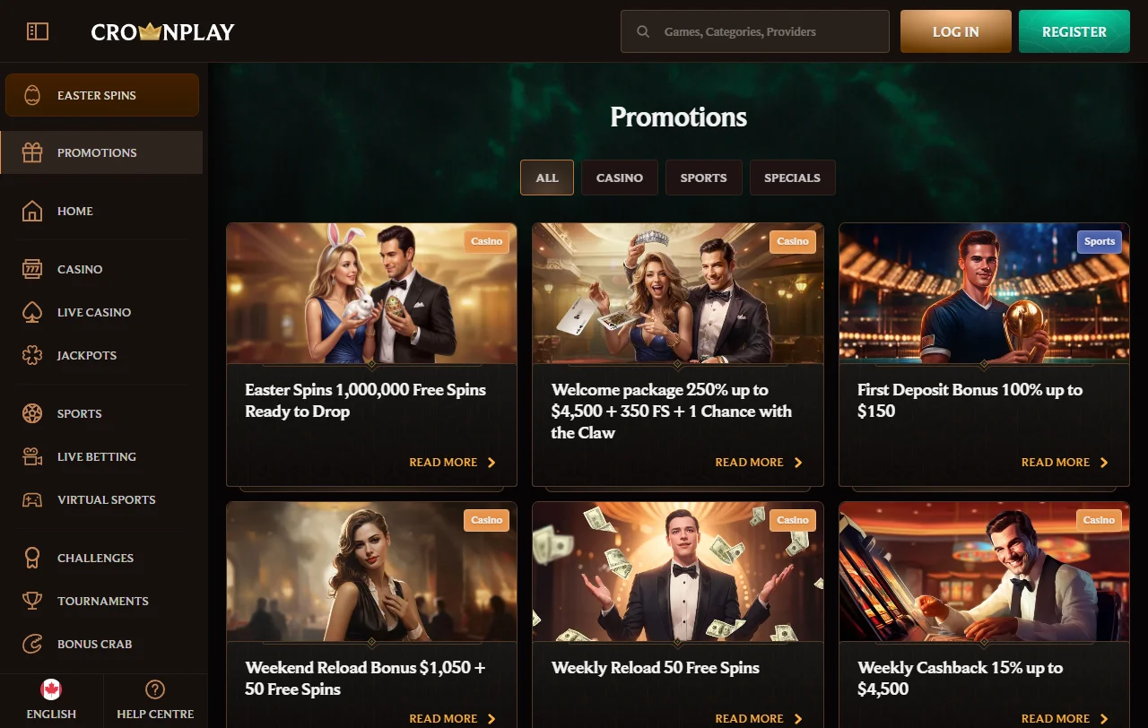 CrownPlay Casino slots and live dealer library overview