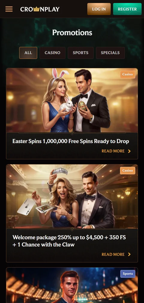 CrownPlay Casino deposits, withdrawals and payment options