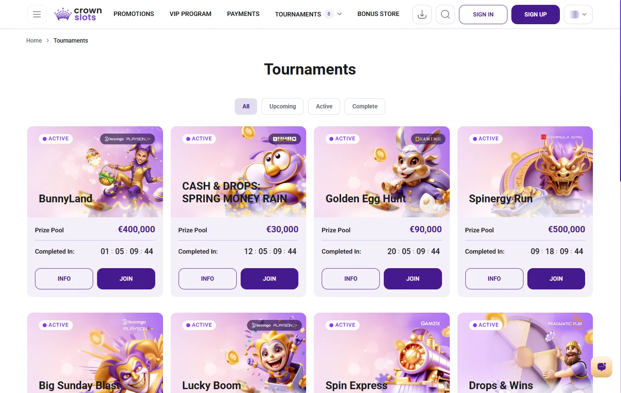 CrownSlots Casino welcome offers and bonus terms
