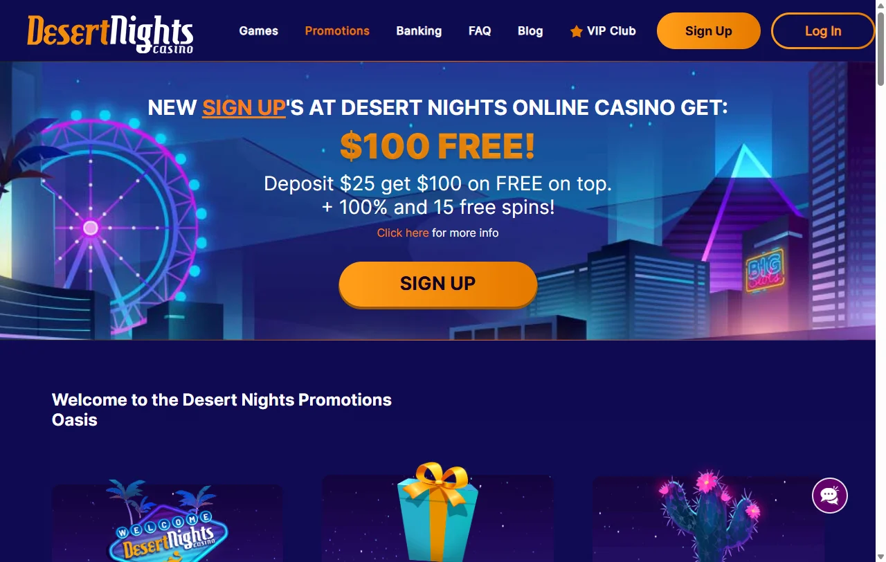 Desert Nights Casino bonus terms and promotion structure for India