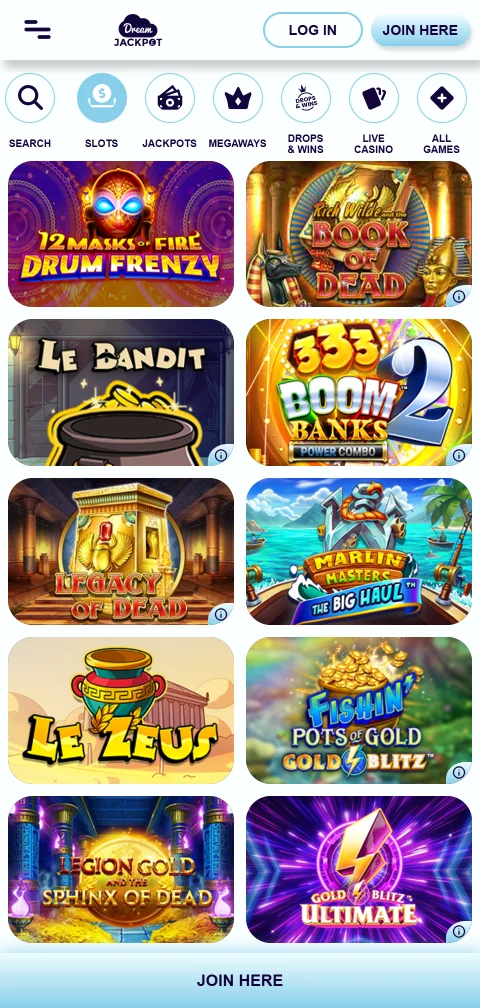 Dream Jackpot Casino deposits, withdrawals and payment options
