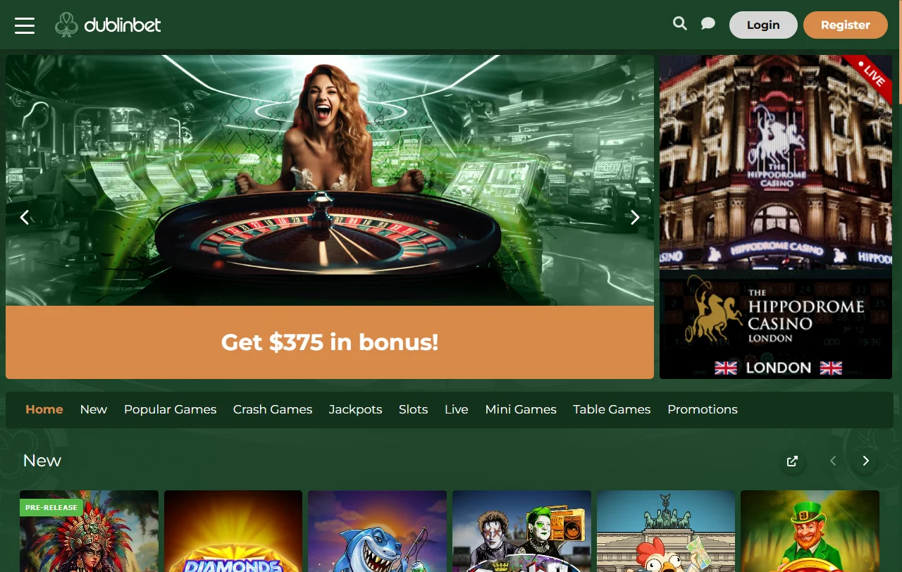 DublinBet Casino review covering key features for India players