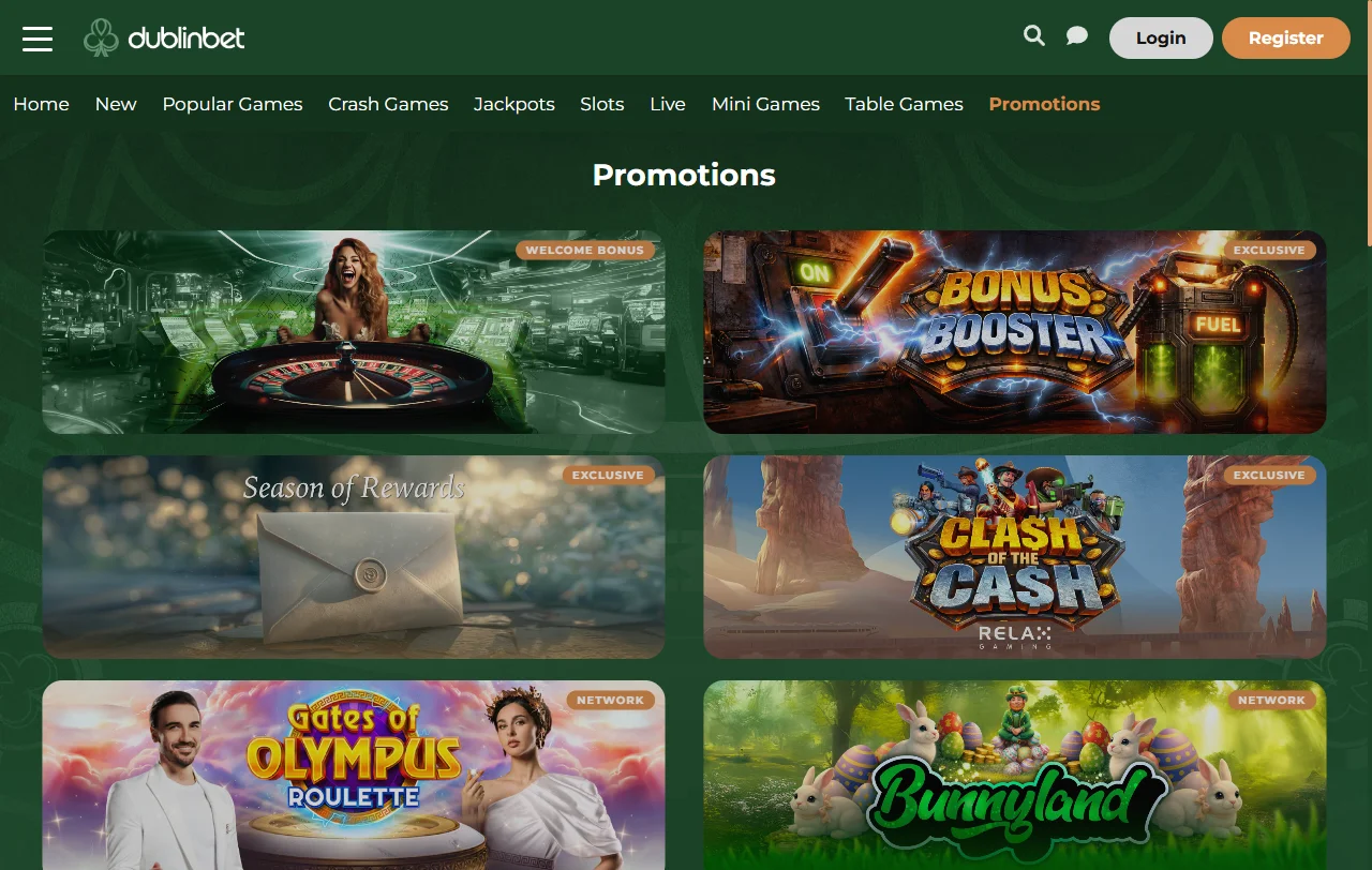 DublinBet Casino bonuses and welcome offer details