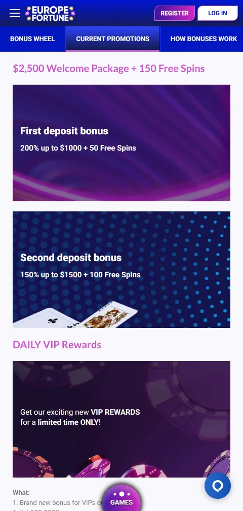Europe Fortune Casino licence, security and player protection focus