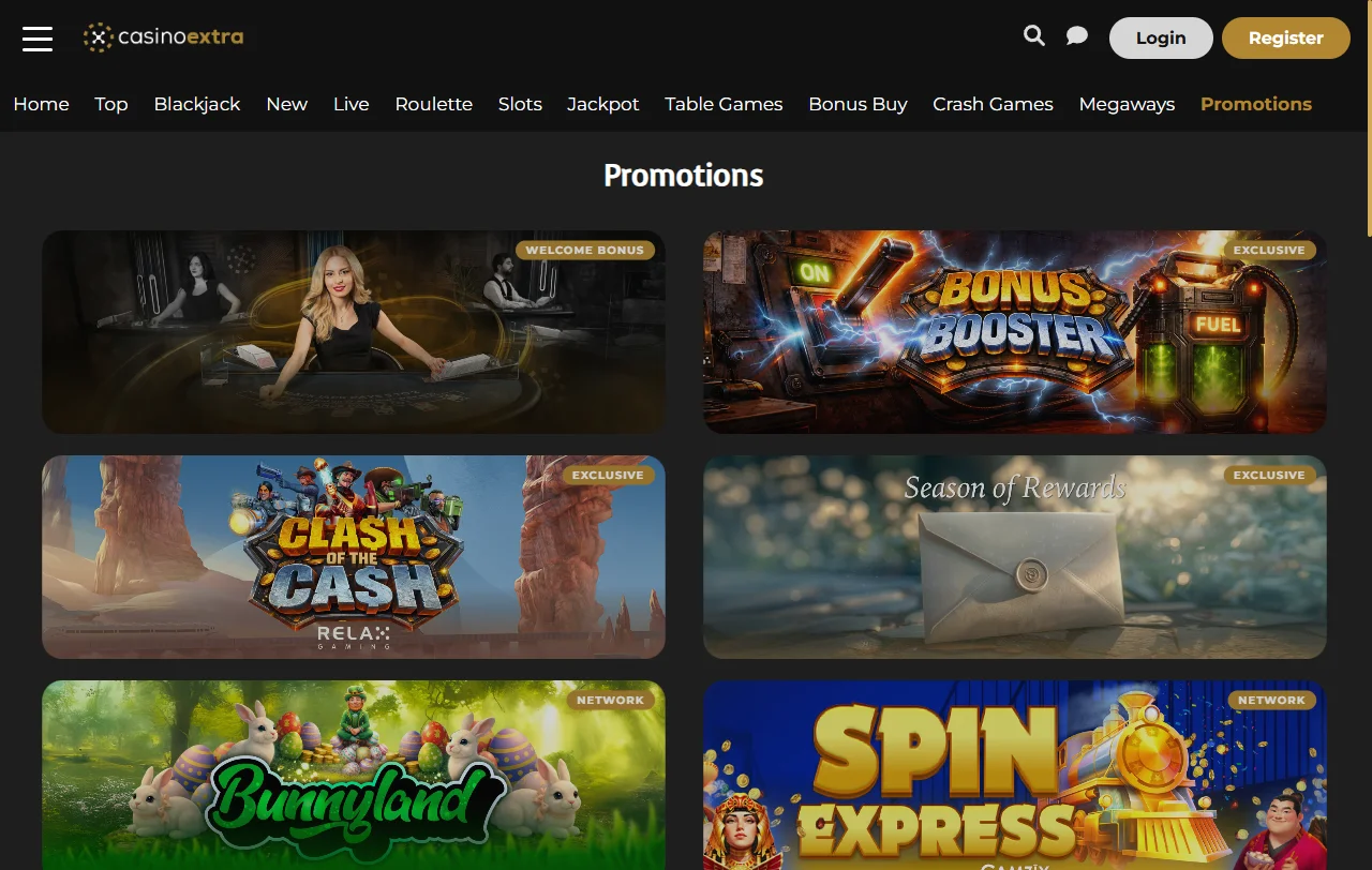 Extra Casino bonus structure and welcome offer details for readers