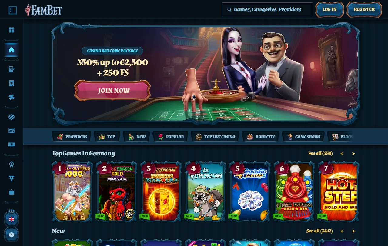 Fambet Casino overview for India players and review context