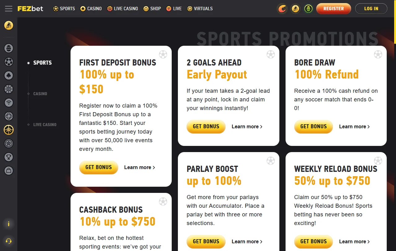 FezBet Casino welcome offer and promotions overview
