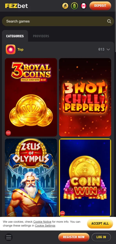 FezBet Casino deposits withdrawals and payment options