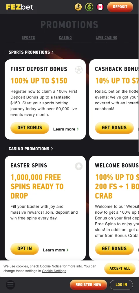 FezBet Casino security licence and player protection details