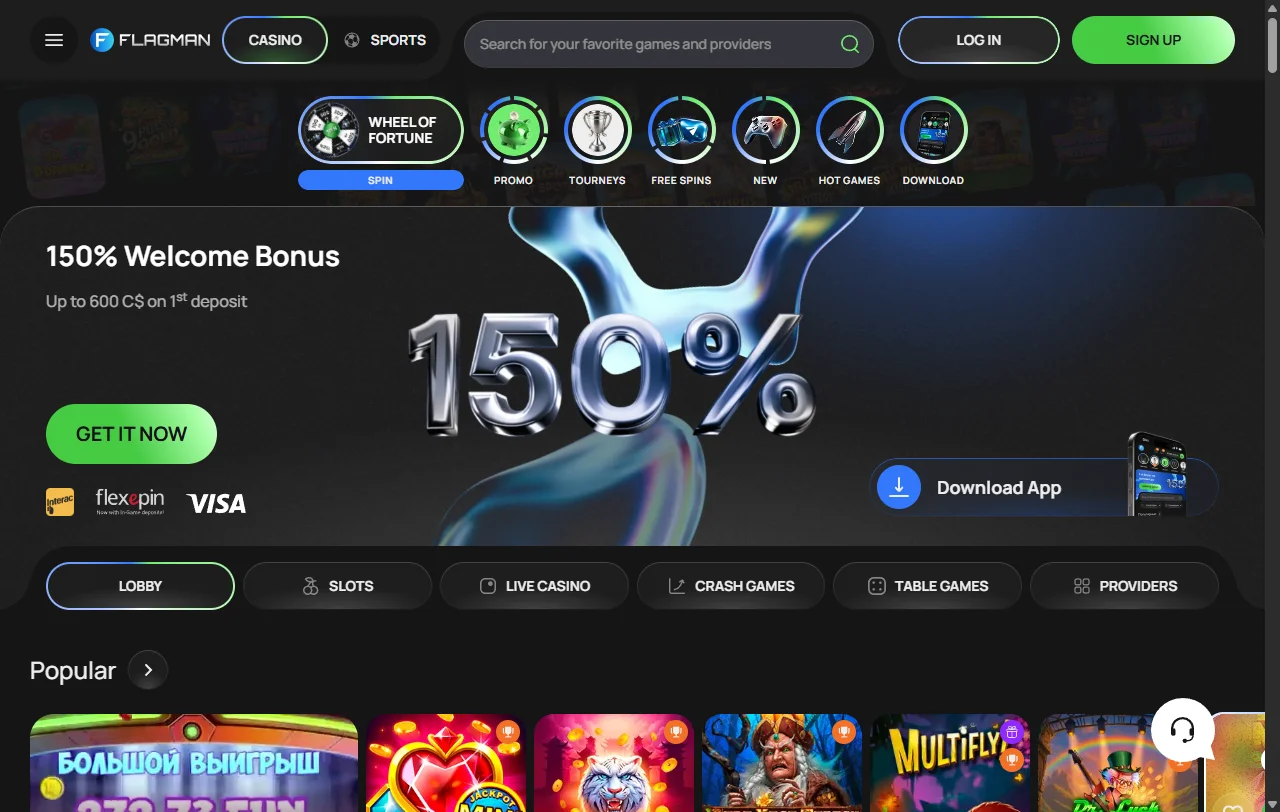 Flagman Casino complete review for India players