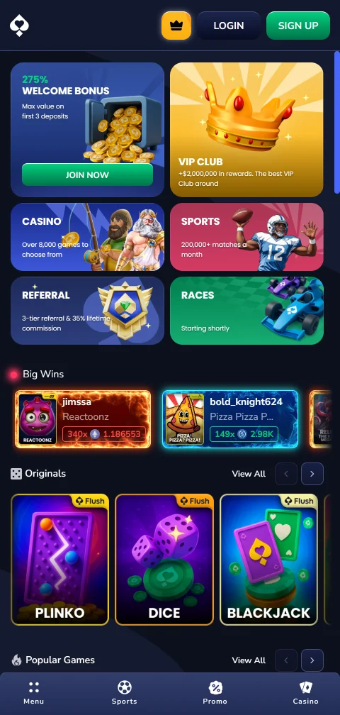 Flush Casino mobile access for smartphone players in India