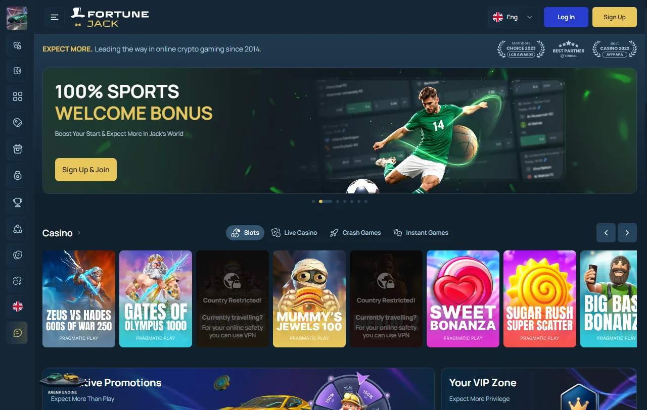 FortuneJack Casino review for India players with offshore payment and game overview