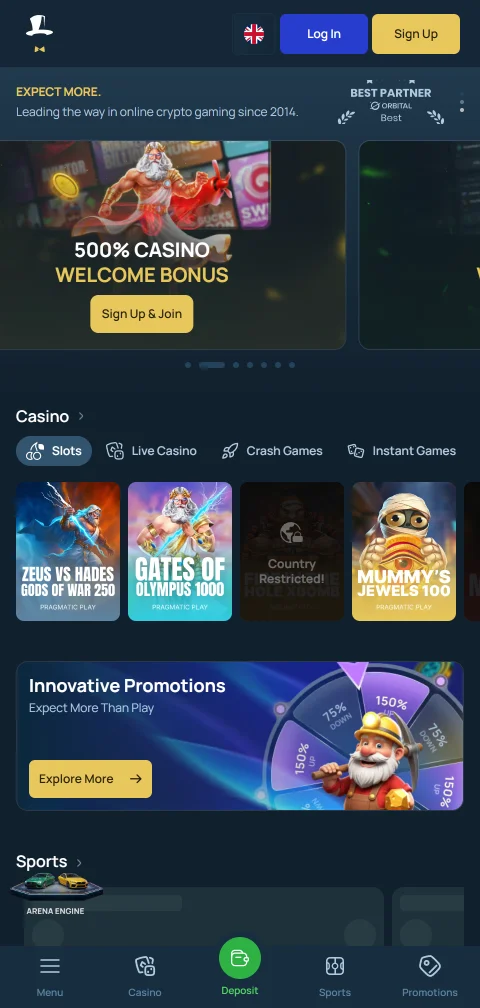 FortuneJack Casino mobile access and browser play for India users