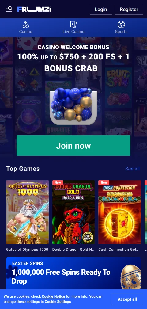 Frumzi Casino mobile access for phone-based play in India