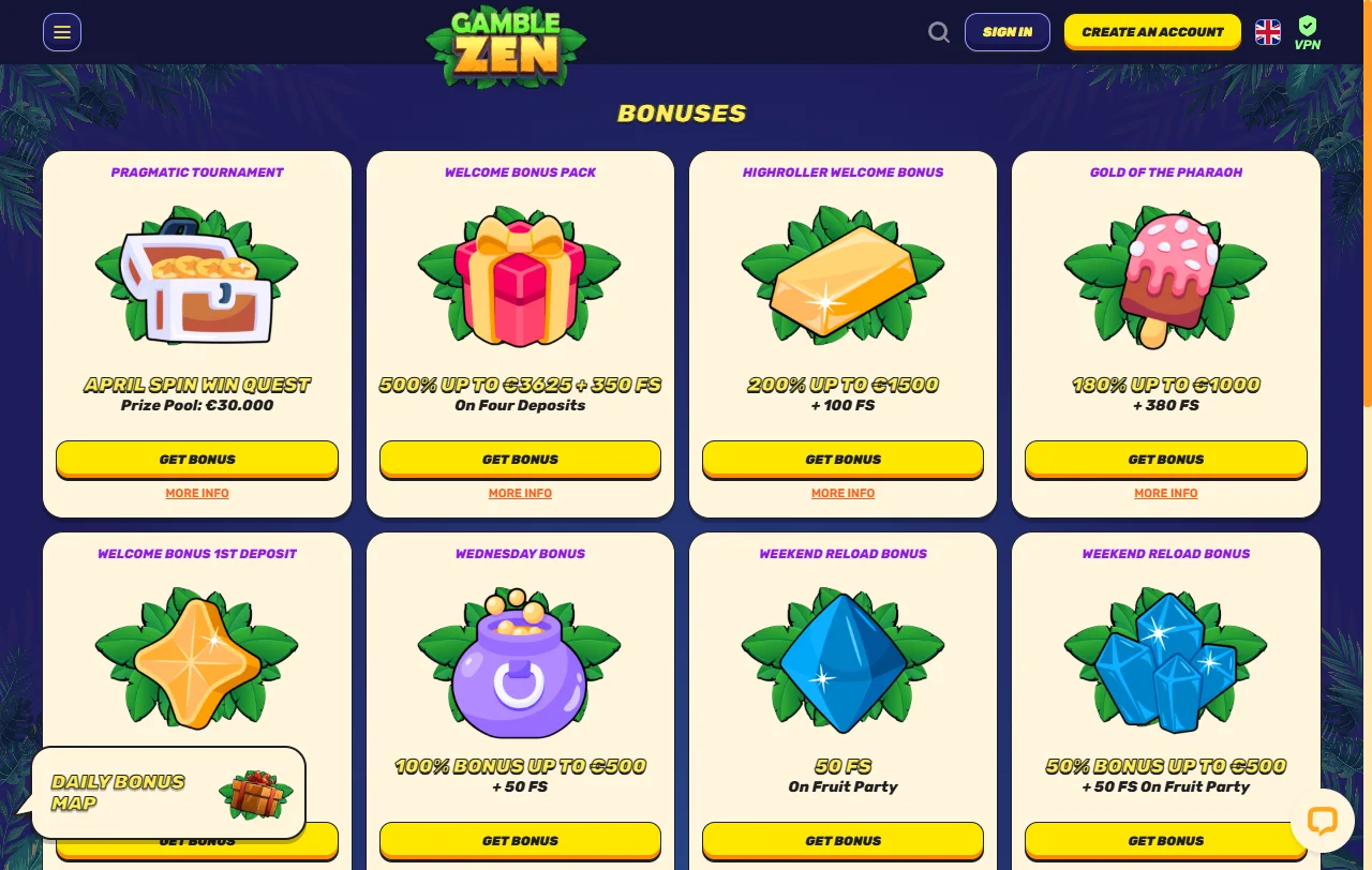 Gamblezen Casino games library, slots and live entertainment analysis