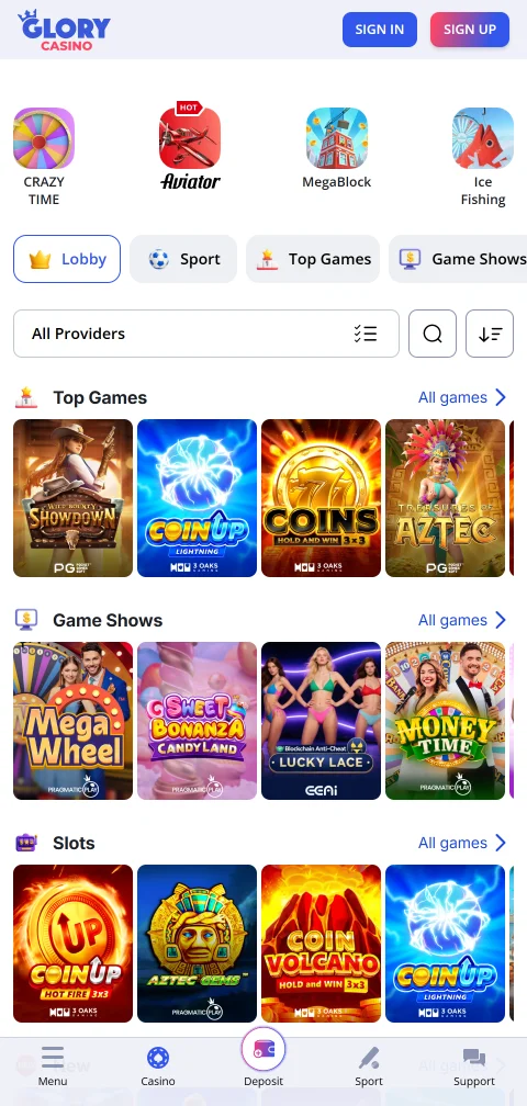 Glory Casino mobile access with smartphone-friendly casino browsing
