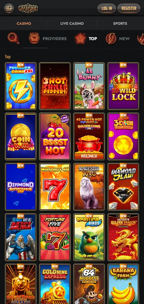 Gransino Casino deposits withdrawals and payment methods overview