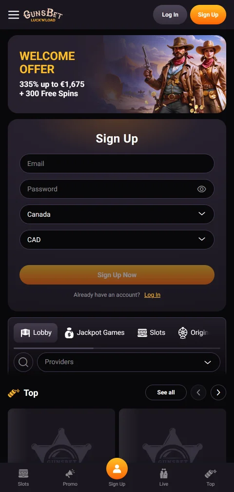 Gunsbet Casino mobile access and smartphone-friendly play for India