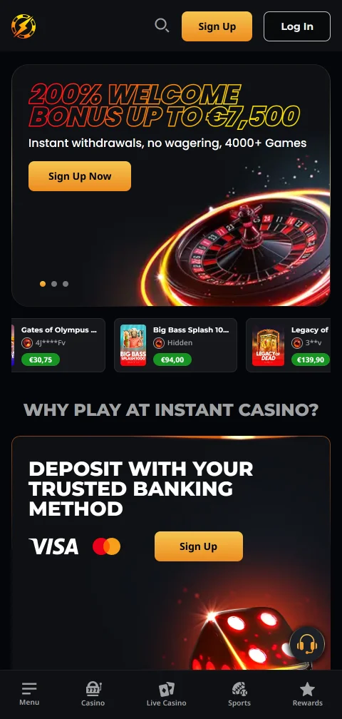 Instant Casino mobile access and browser-based play for Indian users