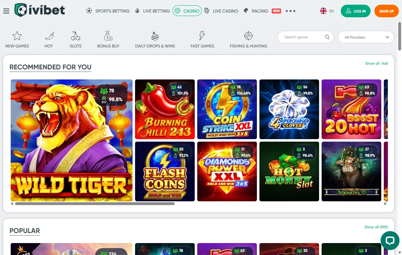 Ivibet Casino game variety and live dealer coverage explained