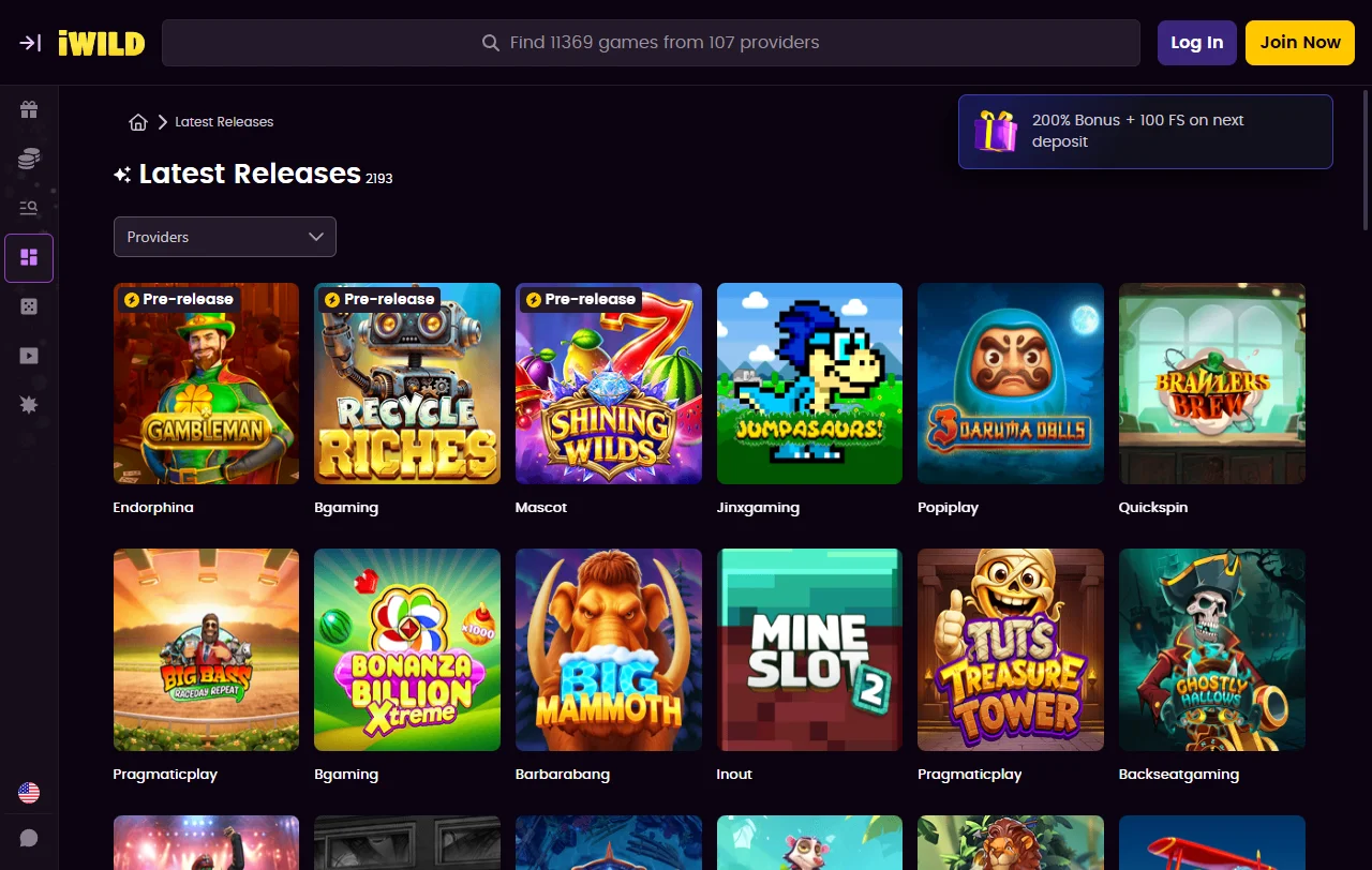 iWild Casino analysis of slots, live dealer tables, and software variety