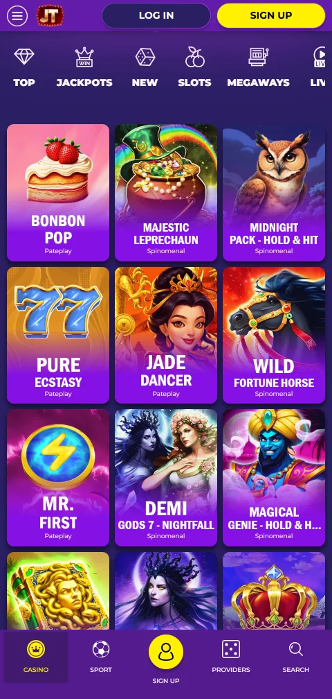 JackTop Casino payment routes including UPI, cards, and withdrawals