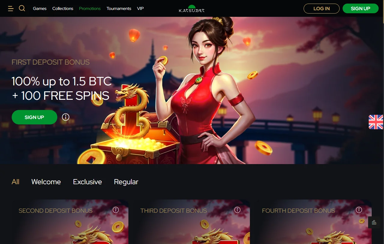 KatsuBet Casino slots and live games selection overview