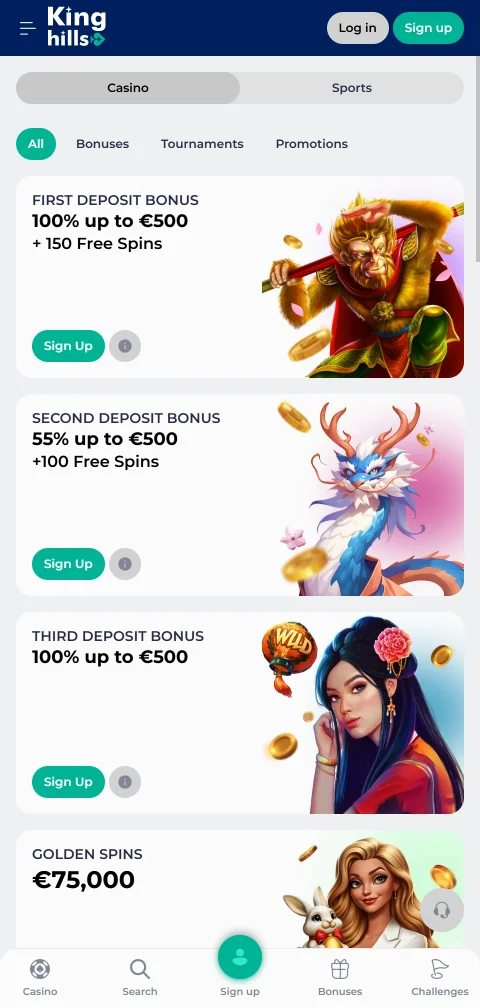 KingHills Casino deposits withdrawals and payment methods overview